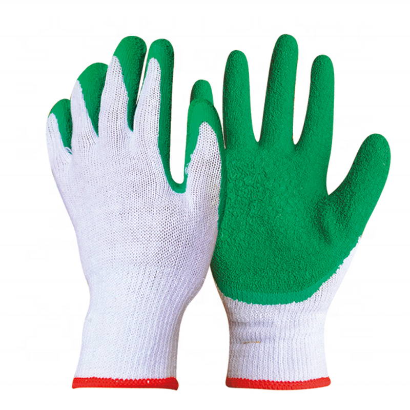 White Cotton Coated Green Latex Gloves Factory - OEM/ODM Custom Factory Price White Cotton Green Latex Gloves