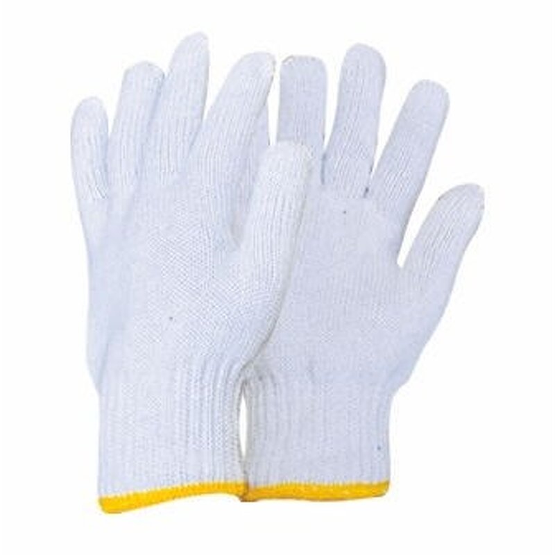 Labour Cotton Knitted Gloves Factory - OEM/ODM Custom Labour White Cotton Knitted Safety Work Gloves