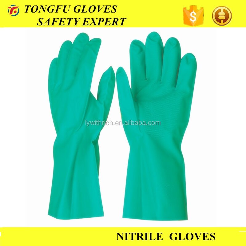 Green Nitrile Long Sleeve Gloves Manufacturer - OEM/ODM Custom Latex-Coated Green Nitrile Long Sleeve Gloves Anti-Static