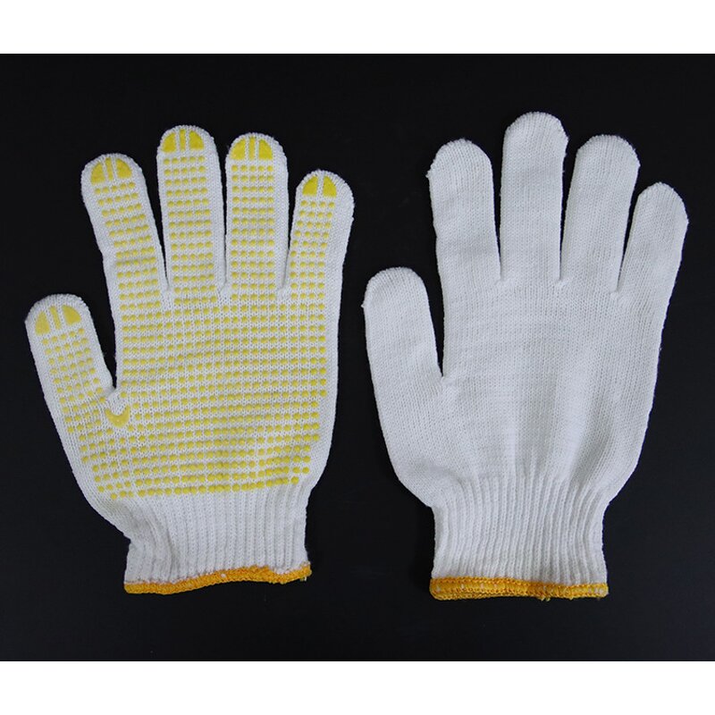 PVC Dotted Work Safety Gloves Manufacturer - OEM/ODM Custom 50g/pair PVC Dotted Cotton Lining Safety Gloves