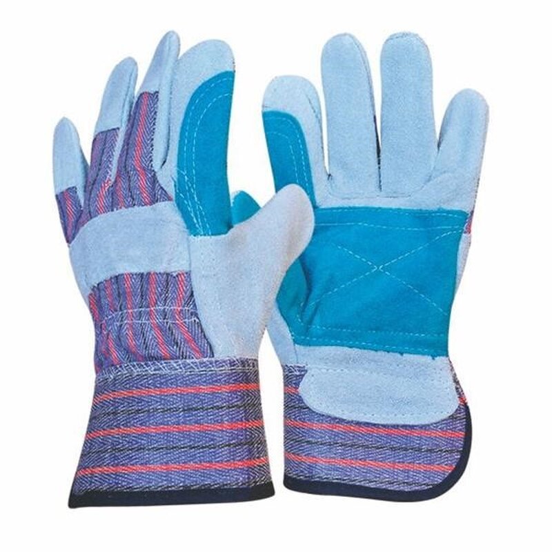 Industrial Leather Hand Gloves Factory - OEM/ODM Custom 10.5" Safety Reinforced Palm Leather Work Gloves EN388