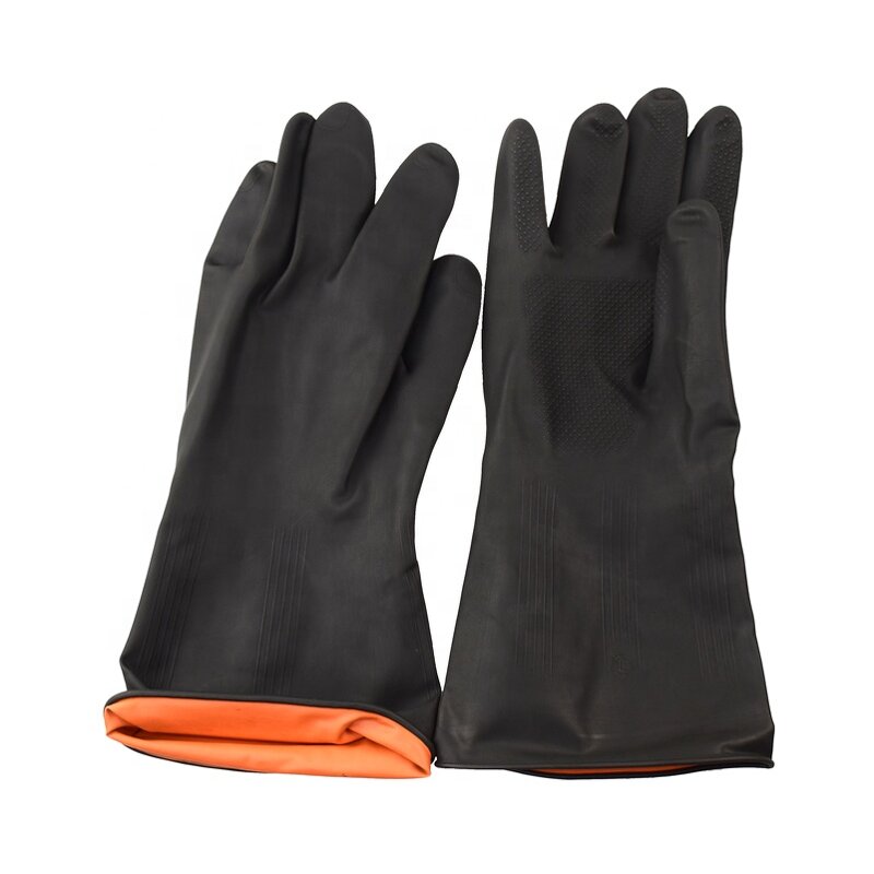 Cut Resistant Anti-Impact Gloves Manufacturer - OEM/ODM Custom Black Industrial Latex Work Gloves Cut Resistant