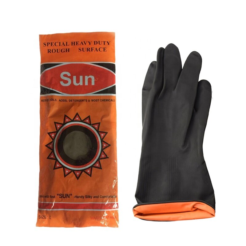 Cleaning Black Rubber Gloves Factory - OEM/ODM Custom Wholesale Cleaning Black Rubber Long Sleeve Gloves