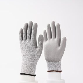 HPPE Safety Gloves Factory - OEM/ODM Custom HPPE Anti Cut 5 Safety PU Gloves PPE