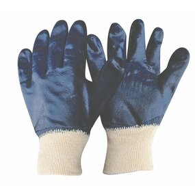 Work Gloves Manufacturer - OEM/ODM Custom Cotton Jersey Blue Nitrile Coated Work Gloves