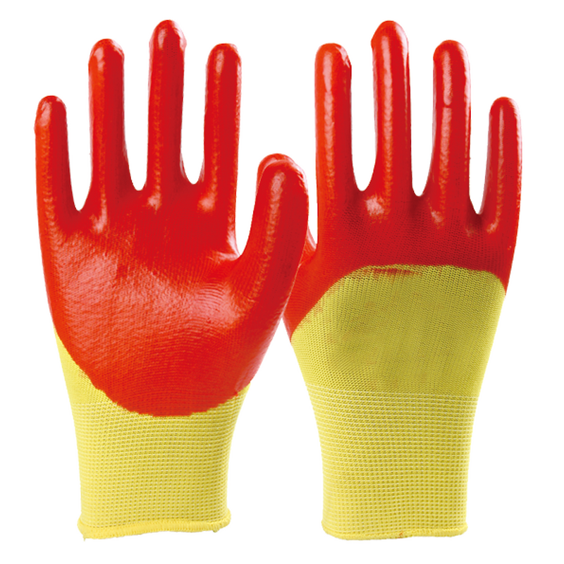 Oil Proof PVC Gloves Manufacturer - OEM/ODM Custom Oil Proof PVC Gloves Industrial 13g Polyester Orange