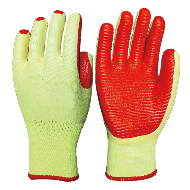 Orange Latex Coated Gloves Manufacturer - OEM/ODM Custom Orange Smooth Latex Coated Work Safety Hand Gloves