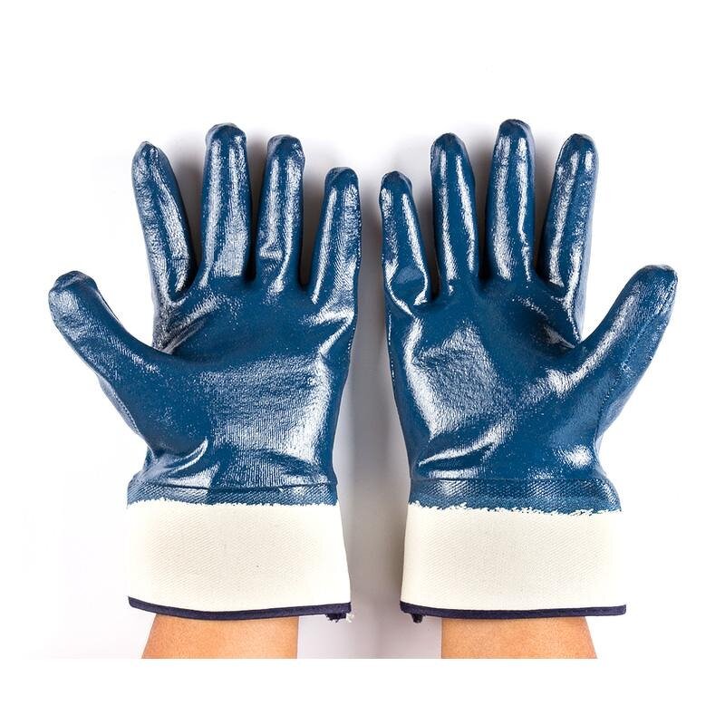 Work Gloves Manufacturer - OEM/ODM Custom Cotton Jersey Blue Nitrile Coated Work Gloves