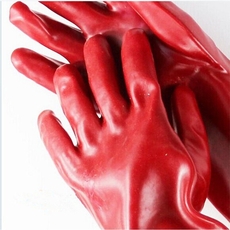 Oil Resistant Red Pvc Gloves Factory - OEM/ODM Custom Oil Resistant Red Pvc Work Gloves