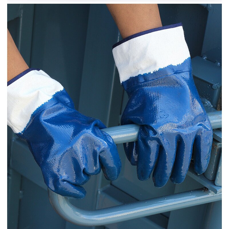 Industrial Work Glove Factory - OEM/ODM Custom Heavy Duty Double Nitrile Coated En388 Gloves
