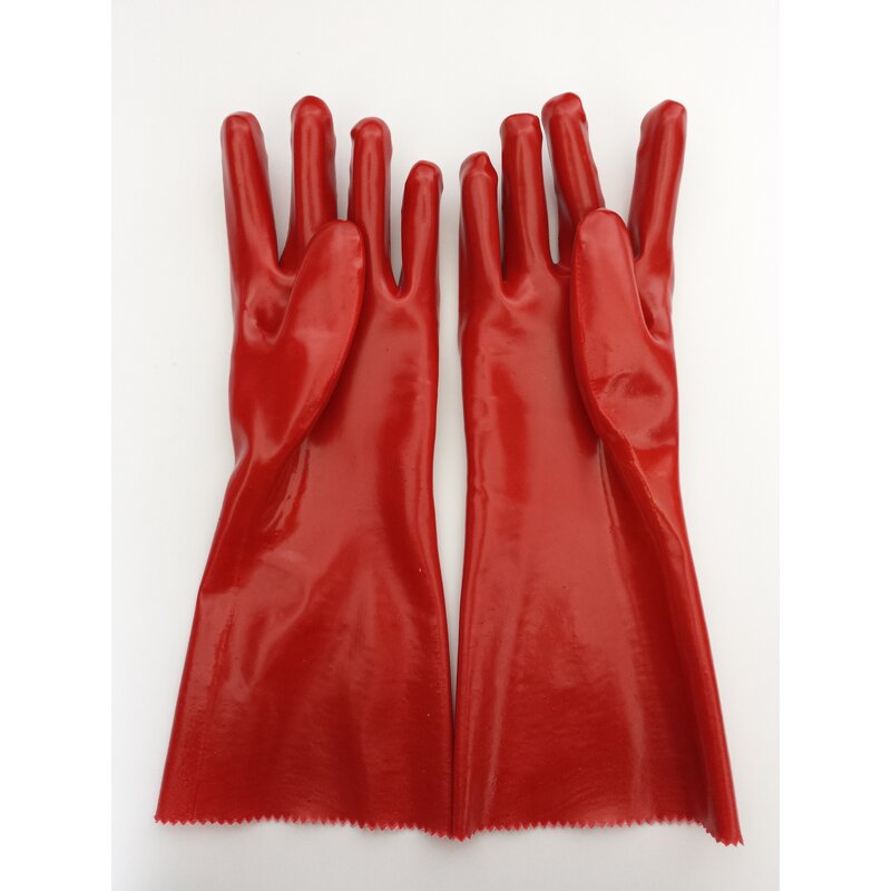 PVC Chemical Gloves Factory - OEM/ODM Custom Cotton Jersey PVC Coated Glove Red Pvc Chemical Gloves