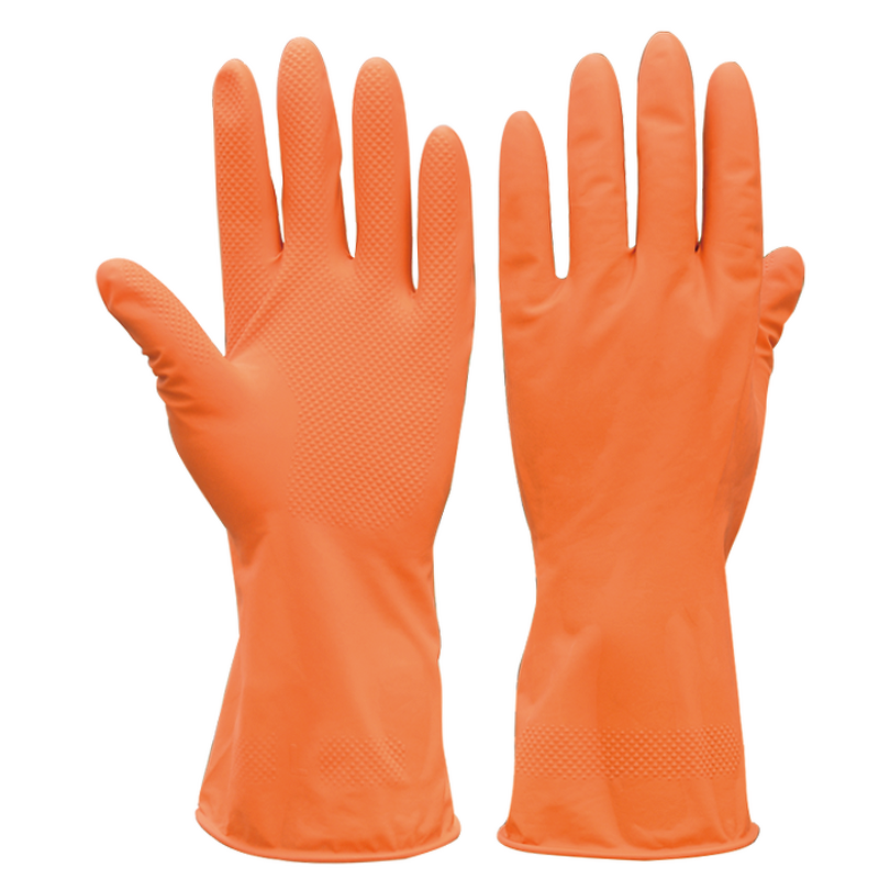 Yellow Long Latex Glove Factory - OEM/ODM Custom Yellow Long Latex Rubber Hand Glove for Household