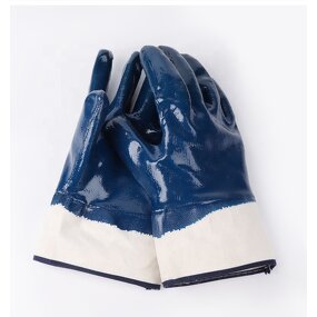 Heavy Duty Working Gloves Factory - OEM/ODM Custom Safety Cuff Heavy Duty Jersey Liner Nitrile Gloves