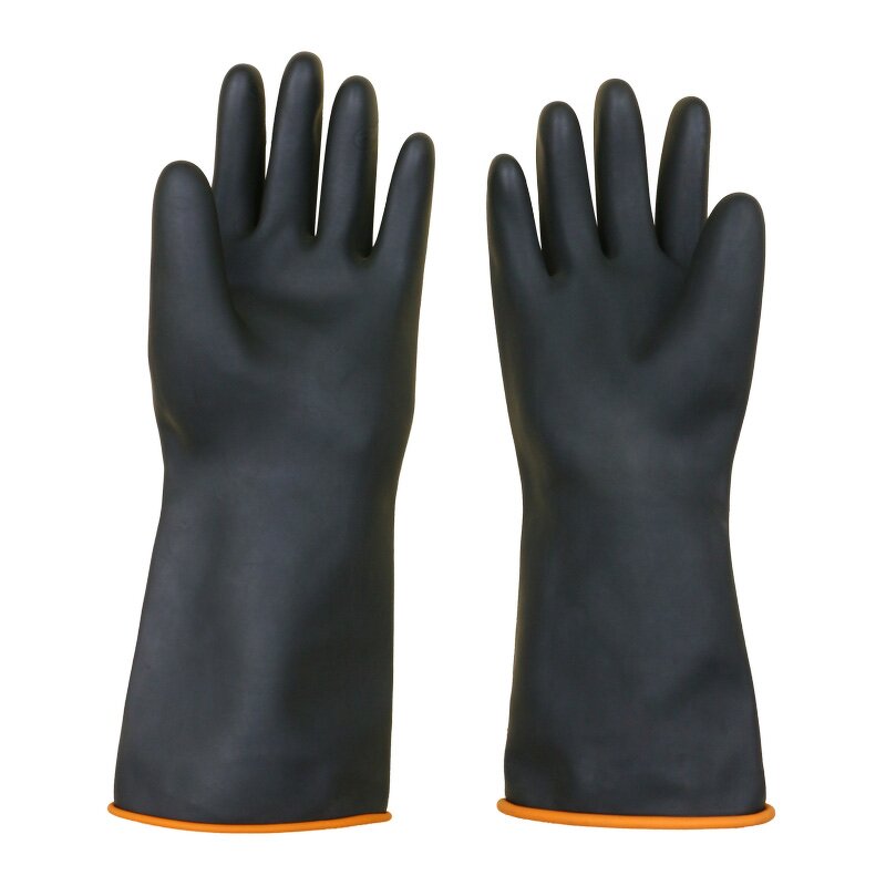 Waterproof Heavy Duty Gloves Factory - OEM/ODM Custom Black Industrial Latex Gloves Waterproof Oil Resistant