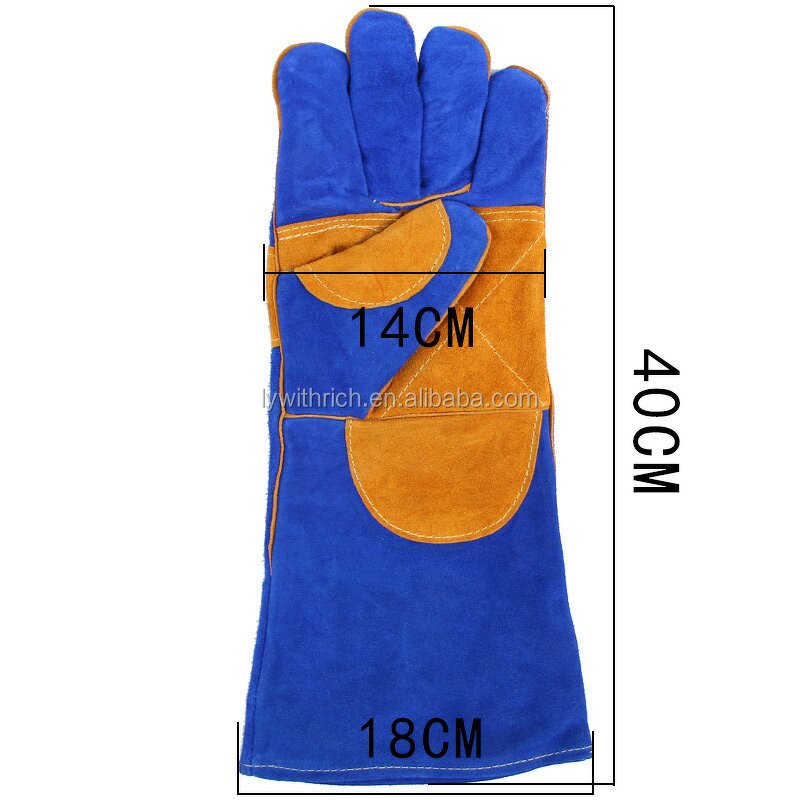 Cow Split Leather Welding Gloves Manufacturer - OEM/ODM Custom TongFu Blue Cow Split Leather Welding Gloves