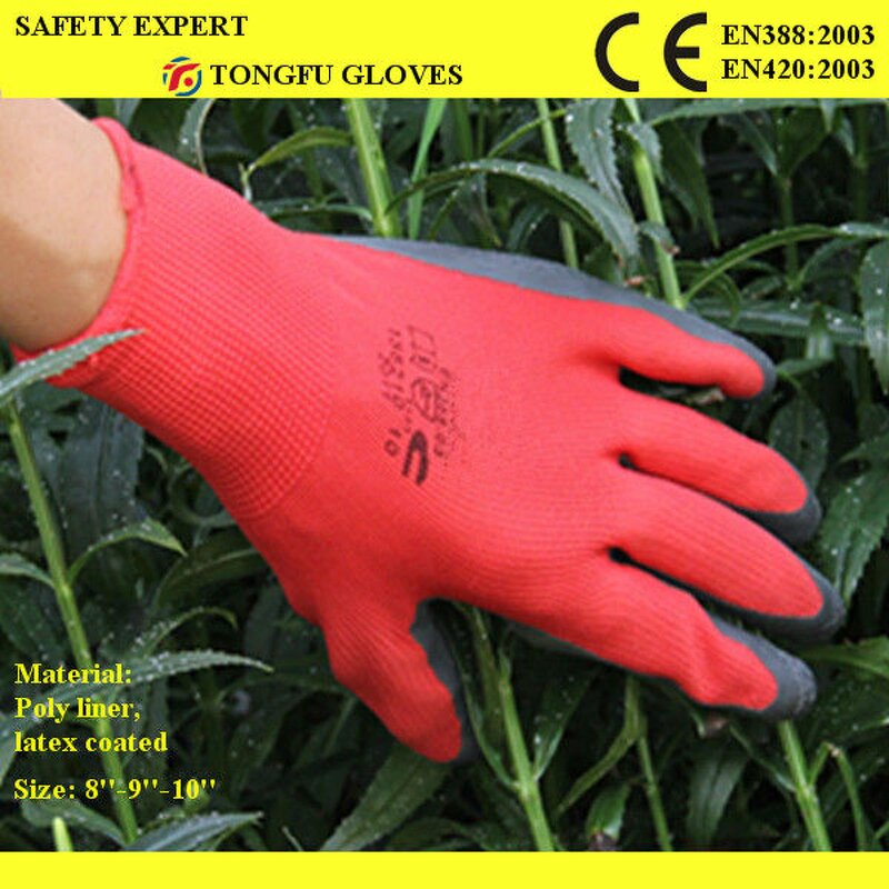 13 Gauge Polyester Latex Gloves Factory - OEM/ODM Custom 13 Gauge Polyester Latex Coated Gloves Guantes