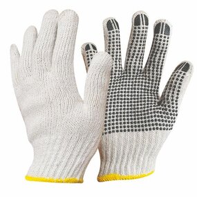 Rubber Cotton Liner Gloves Manufacturer - OEM/ODM Custom TF Rubber Cotton Liner PVC Dots Coated Gloves