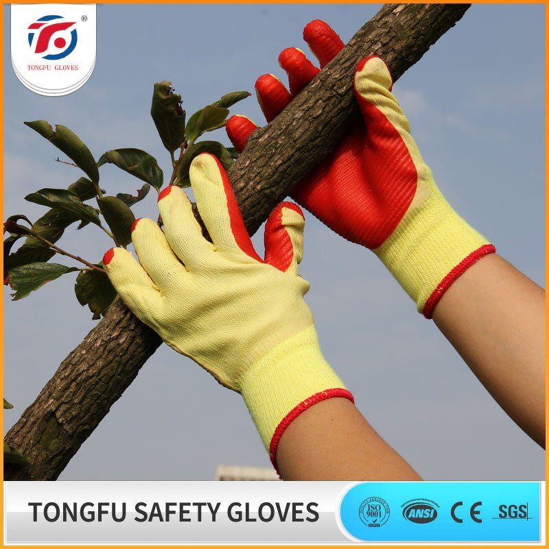 Diamond Pattern Rubber Gloves Manufacturer - OEM/ODM Custom Diamond Pattern Latex Laminated Rubber Palm Gloves