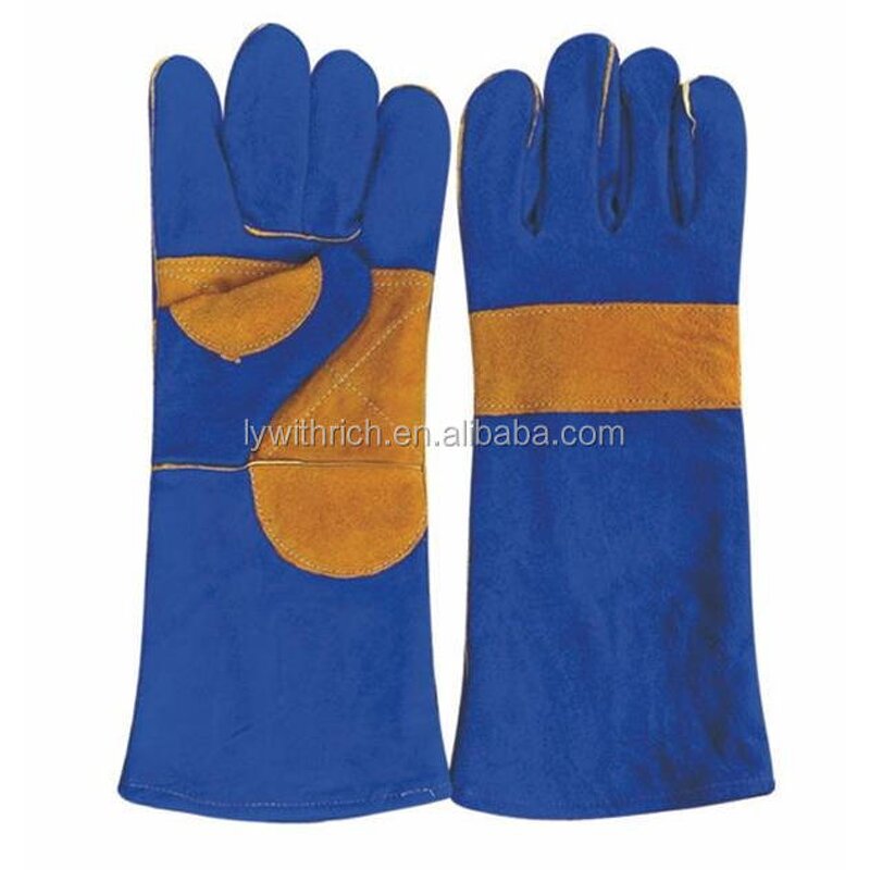Cow Split Leather Welding Gloves Manufacturer - OEM/ODM Custom TongFu Blue Cow Split Leather Welding Gloves