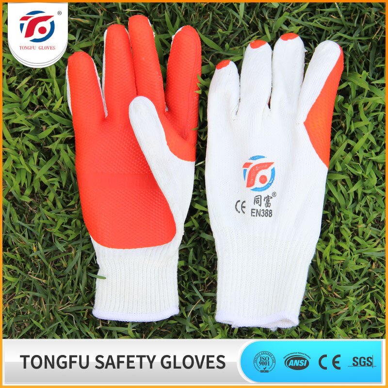 Diamond Pattern Rubber Gloves Manufacturer - OEM/ODM Custom Diamond Pattern Latex Laminated Rubber Palm Gloves