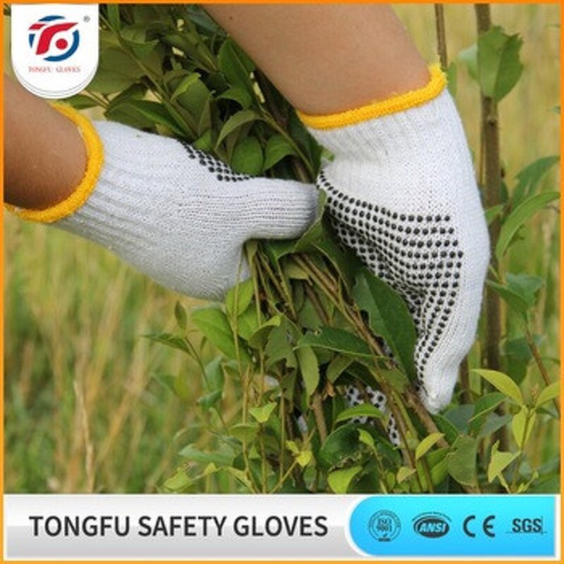 PVC Dotted Cotton Hand Gloves Manufacturer - OEM/ODM Custom Cheap Pvc Dotted White Cotton Hand Gloves EN388