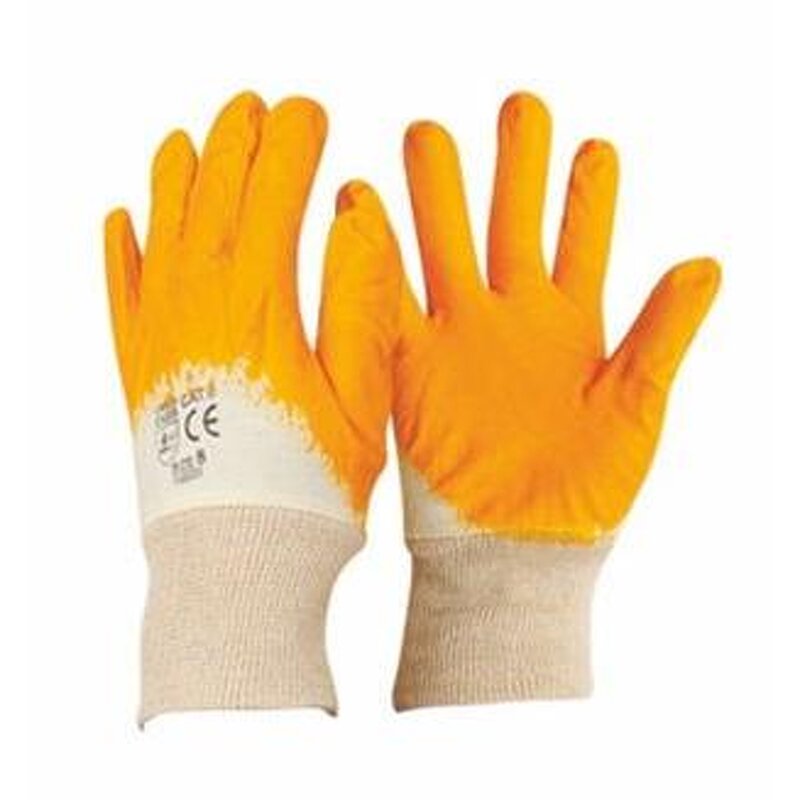 Yellow Nitrile Coated Working Gloves Factory - OEM/ODM Custom Knitted Wrist Yellow Nitrile Coated Working Gloves