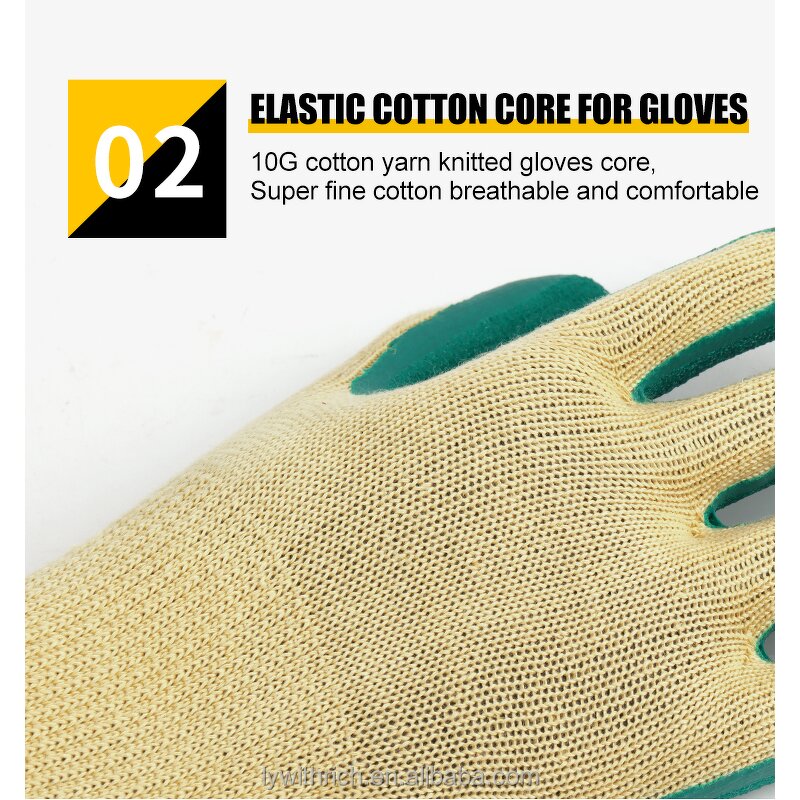 Latex Gloves for Work Manufacturer - OEM/ODM Custom High Quality Latex Gloves Cotton Liner CE En 388