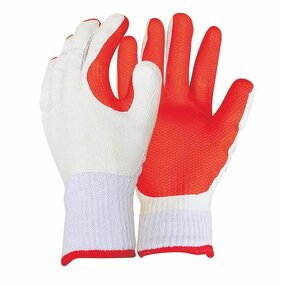 Diamond Pattern Rubber Gloves Factory - OEM/ODM Custom Diamond Pattern Latex Laminated Rubber Palm Gloves