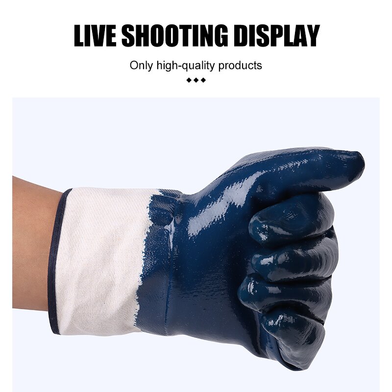 Nitrile Dipping Industrial Gloves Factory - OEM/ODM Custom Oil Field Industrial Nitrile Dipping Working Gloves