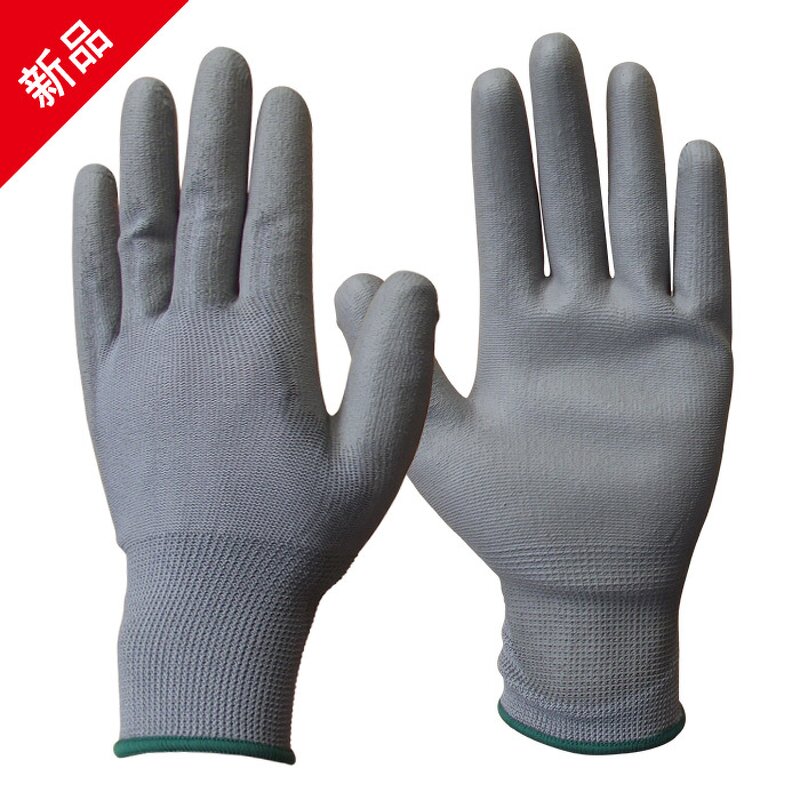PU Coated Work Gloves Factory - OEM/ODM Custom 13 Gauge Polyester Grey PU Coated Antistatic Gloves