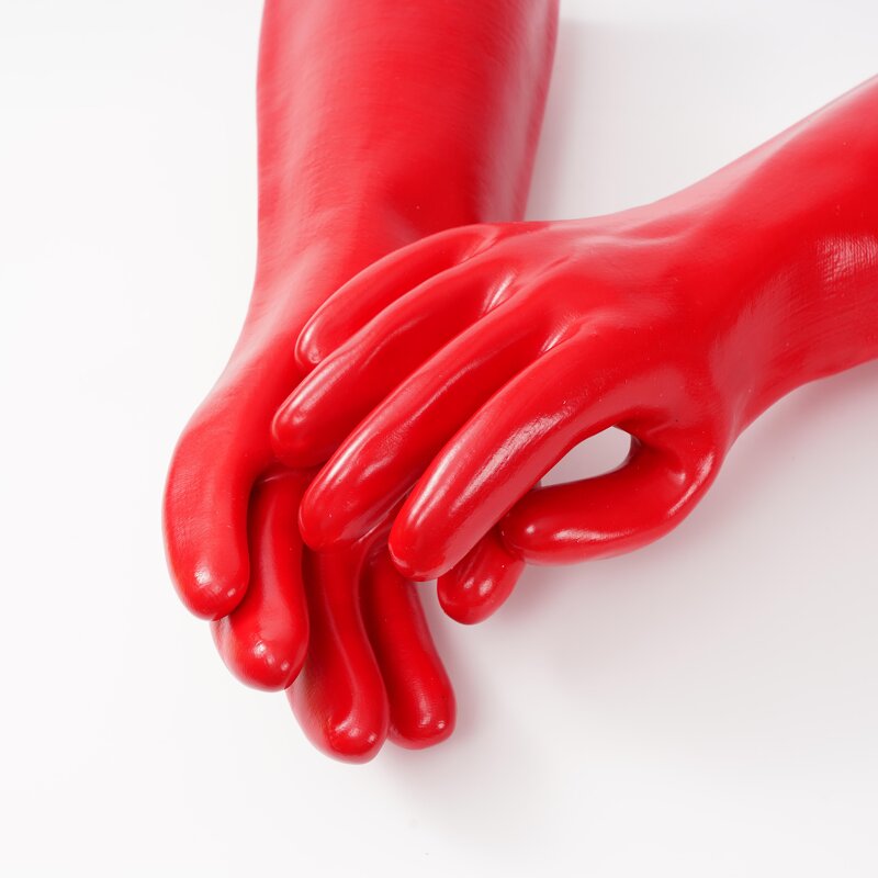 Safety Work Gloves PVC Manufacturer - OEM/ODM Custom 27-45CM Safety Work Gloves PVC Long Sleeves Waterproof