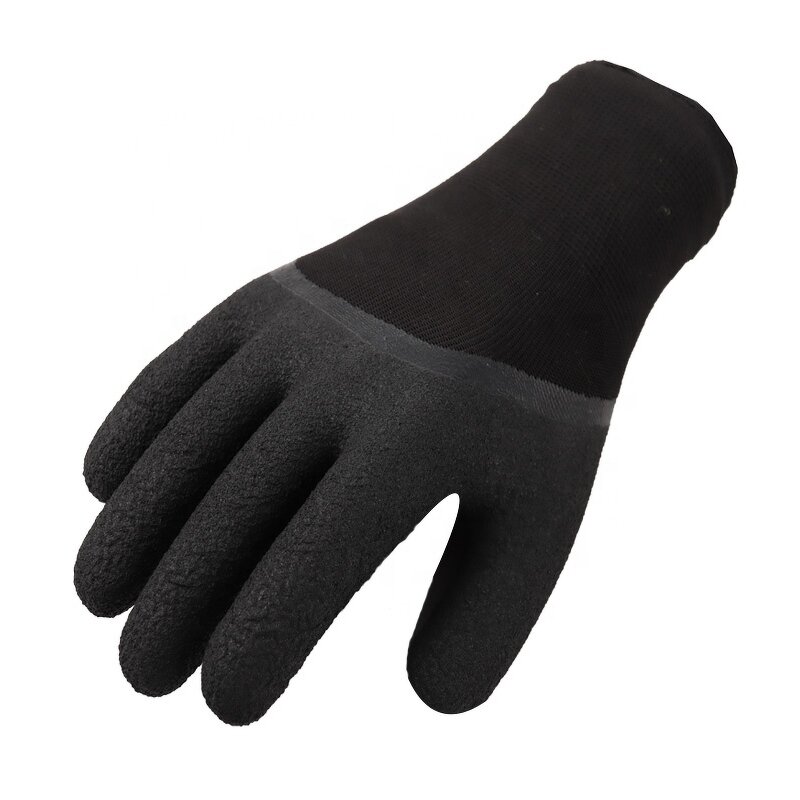 Warm Winter Safety Gloves Factory - OEM/ODM Custom Double Liner Polyester Acrylic Latex Coated Winter Gloves