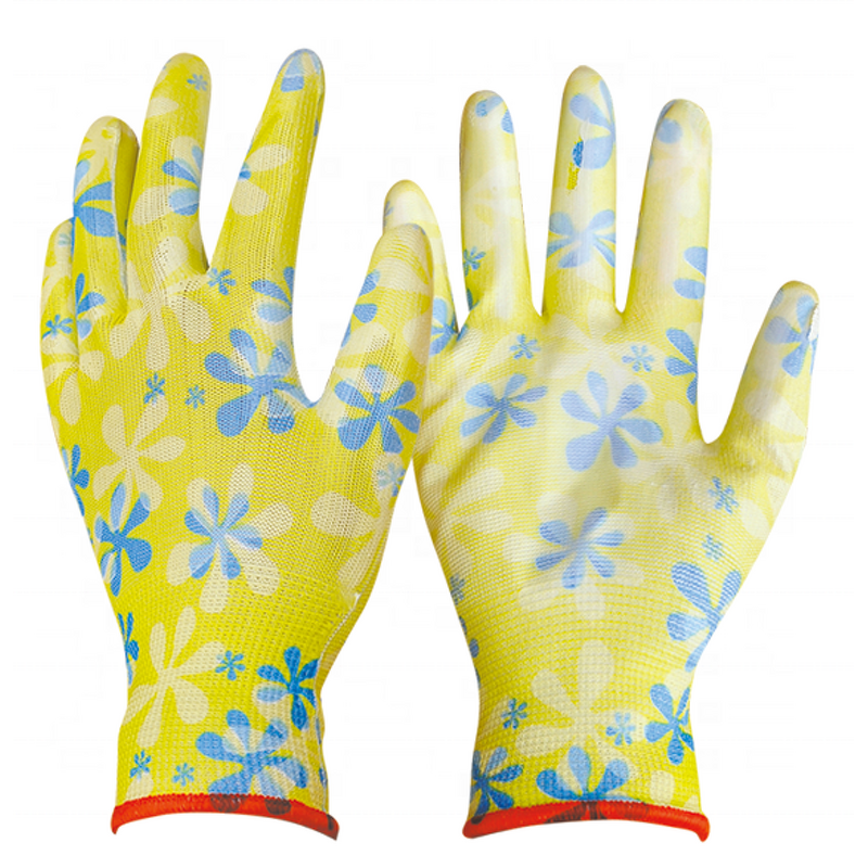 China Cheap Wholesale PU Gloves Factory - OEM/ODM Custom China Cheap Wholesale Flower PU Coated Garden Gloves