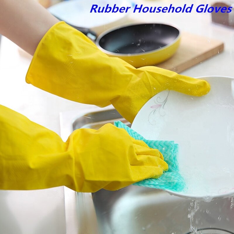 Kitchen Household Latex Gloves Manufacturer - OEM/ODM Custom Kitchen Household Latex Gloves with Cotton Lining CE
