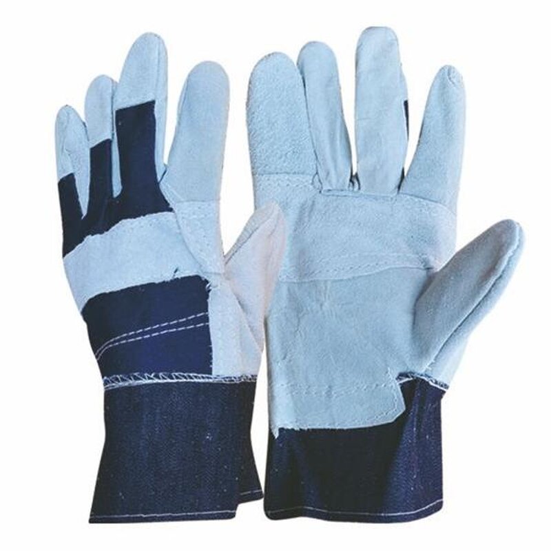 Industrial Leather Hand Gloves Factory - OEM/ODM Custom 10.5" Safety Reinforced Palm Leather Work Gloves EN388