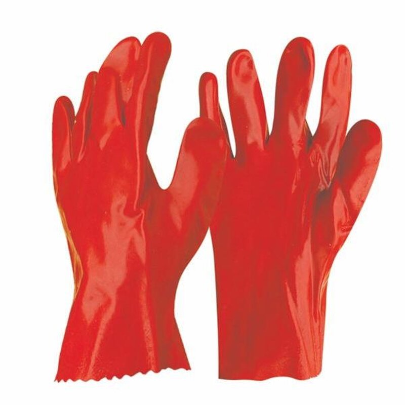 PVC Coated Glove Factory - OEM/ODM Custom Cotton Jersey PVC Coated Glove Red Pvc Full Coated Safety