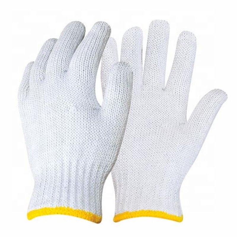 Natural Cotton Knitted Gloves Factory - OEM/ODM Custom 100% Natural Cotton Knitted Safety Hand Glove