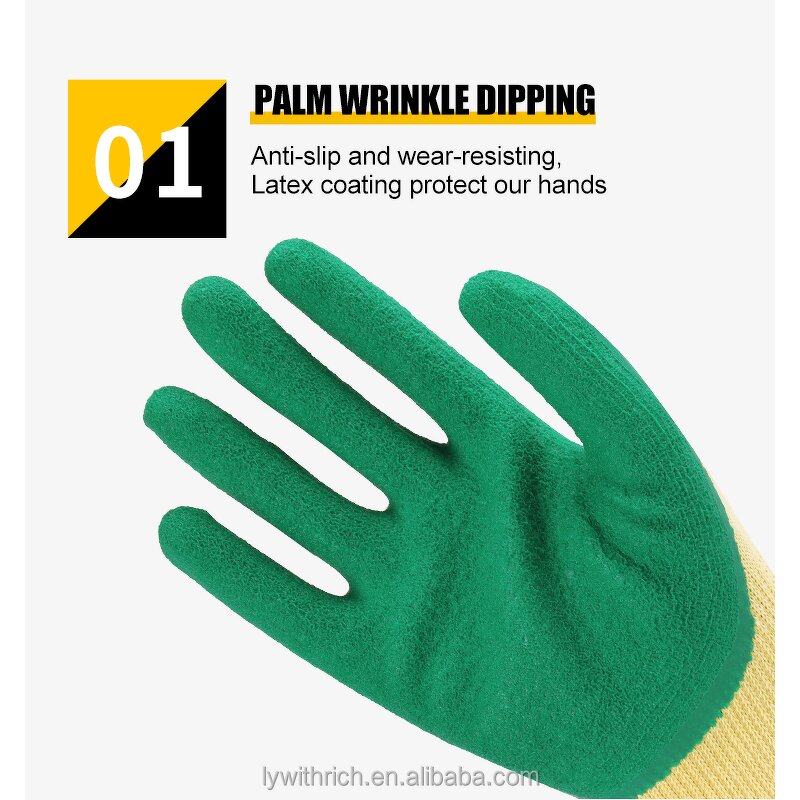 Latex Gloves for Work Manufacturer - OEM/ODM Custom High Quality Latex Gloves Cotton Liner CE En 388