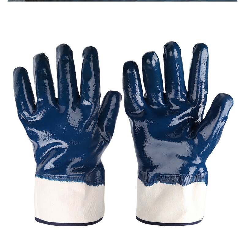 Nitrile Gloves Manufacturer - OEM/ODM Custom Blue Nitrile Fully Coated Work Gloves
