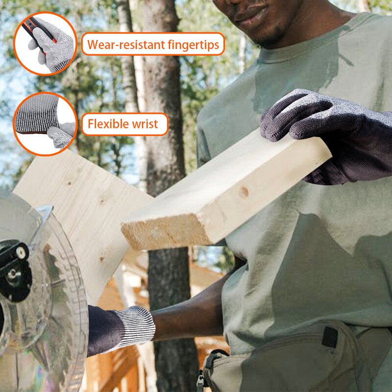 Cut Resistant PU Coated Gloves Manufacturer - Level 5 Anti Cut Construction Safety