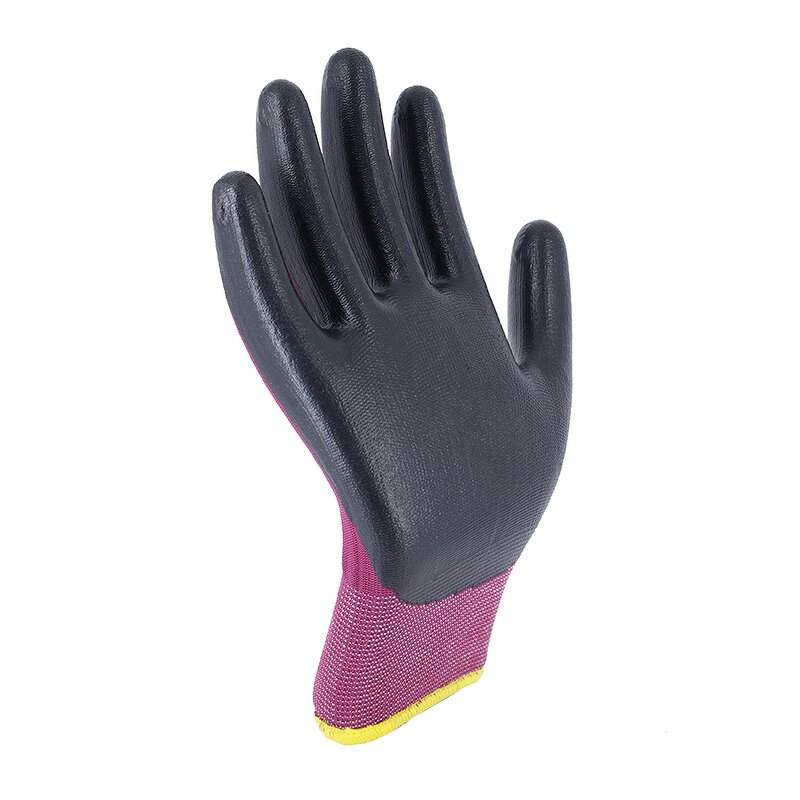 Nitrile Coated Work Gloves Supplier - Black Finish for Maintenance and Welding
