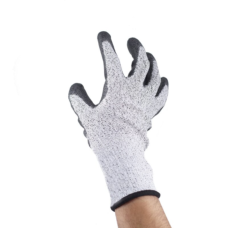 Cut Resistant PU Coated Gloves Manufacturer - ANSI Level A4 CE Certified Black