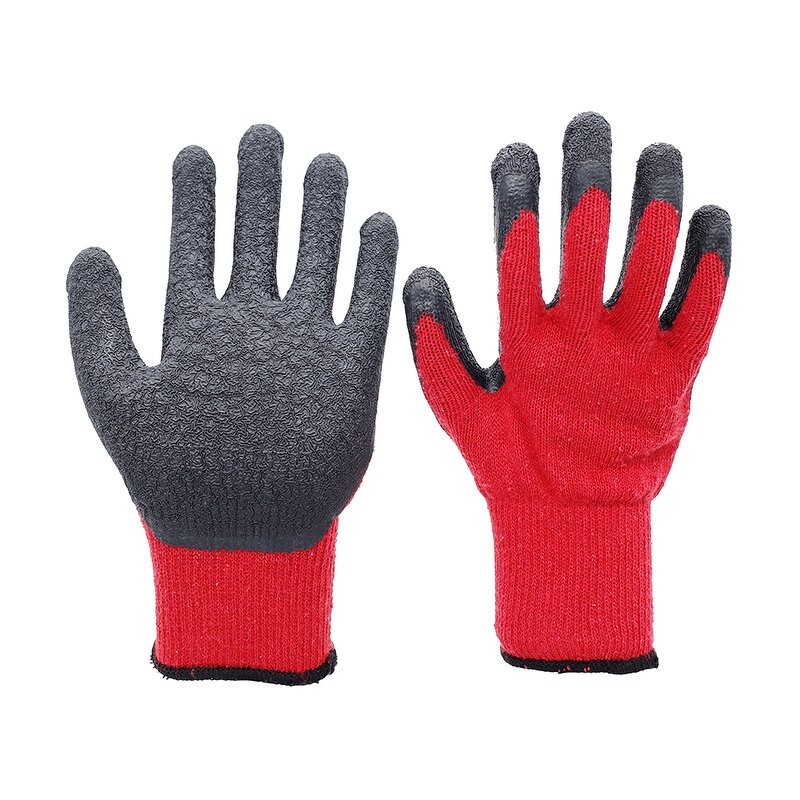 Cotton Latex Work Gloves Manufacturer - 10G Crinkle Finish for Construction