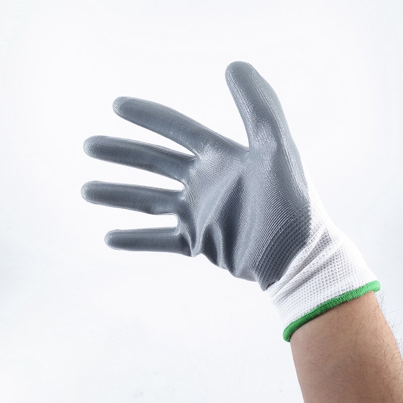 Nitrile Coated Work Gloves Manufacturer - 13G Polyester EN388 Protective Gloves