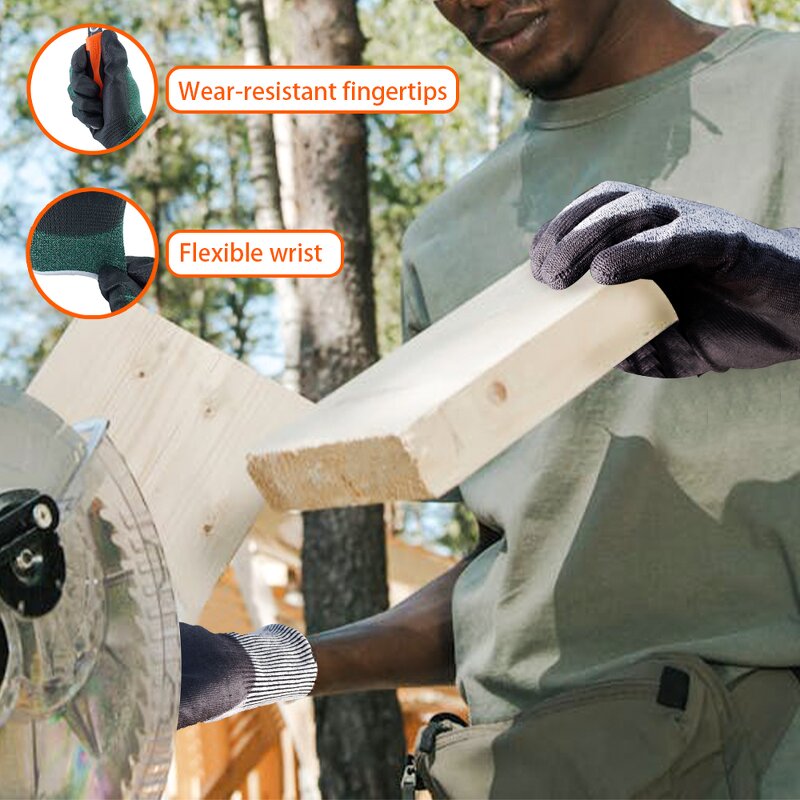 Cut Resistant PU Coated Gloves Factory - EN388 Level 5 Custom Grip Industrial