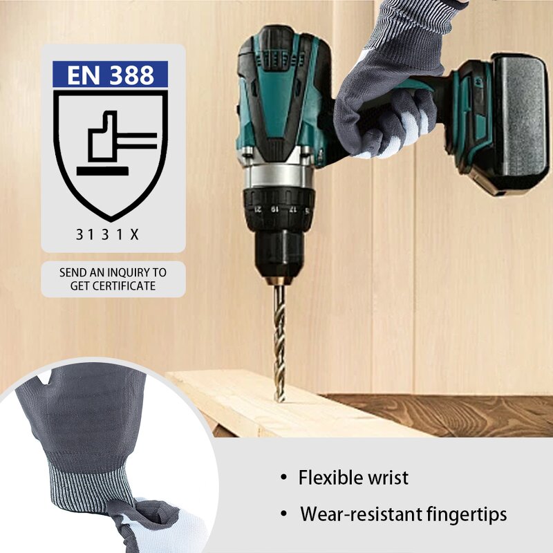 Cut Resistant PU Coated Gloves Manufacturer - Level 5 HPPE Glass Proof Anti Cut