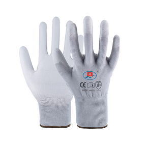 PU Coated Work Gloves Manufacturer - Black Breathable Heavy Duty CE Protection