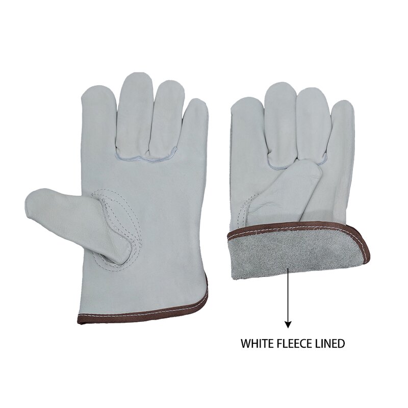 Leather Work Gloves Manufacturer - Protective Waterproof Fleece Lined for Driving