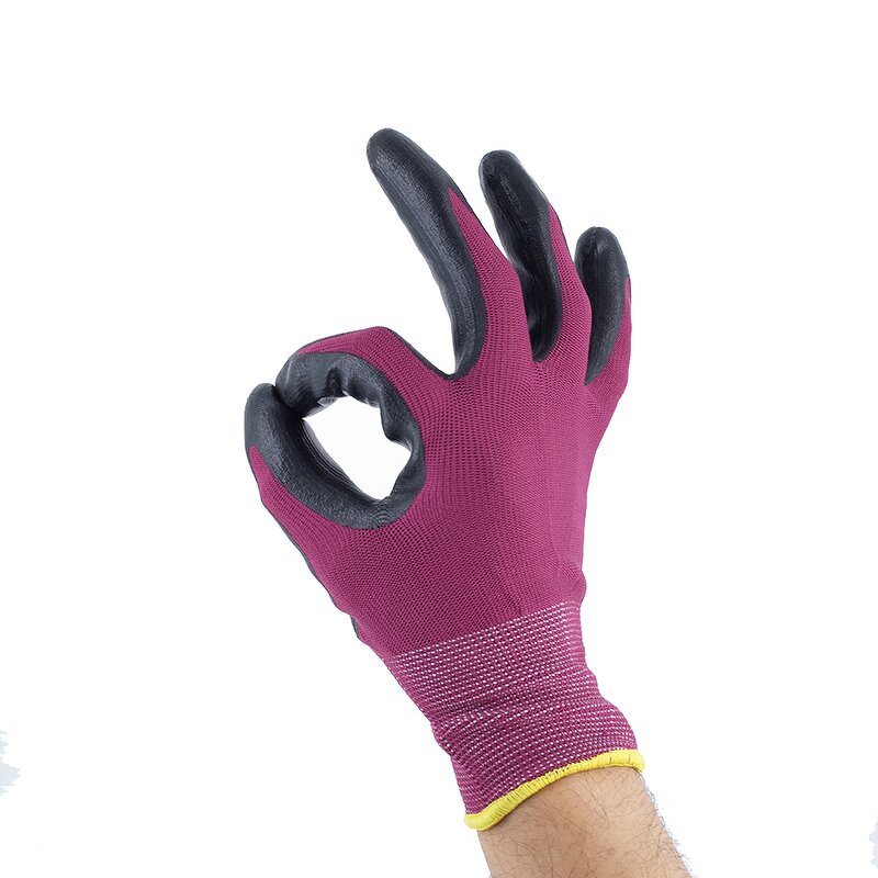 Nitrile Coated Work Gloves Supplier - Black Finish for Maintenance and Welding