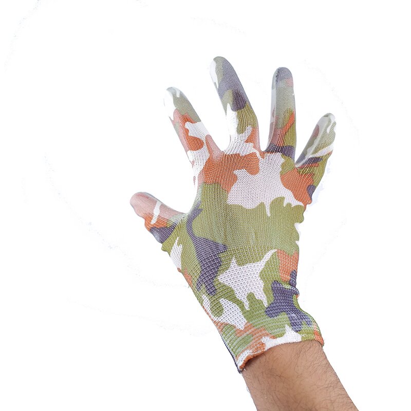 Printed PU Coated Gloves Manufacturer - Custom Logo Gardening Safety Glove